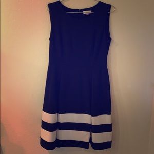 Calvin Klein Black and White Stripe Dress